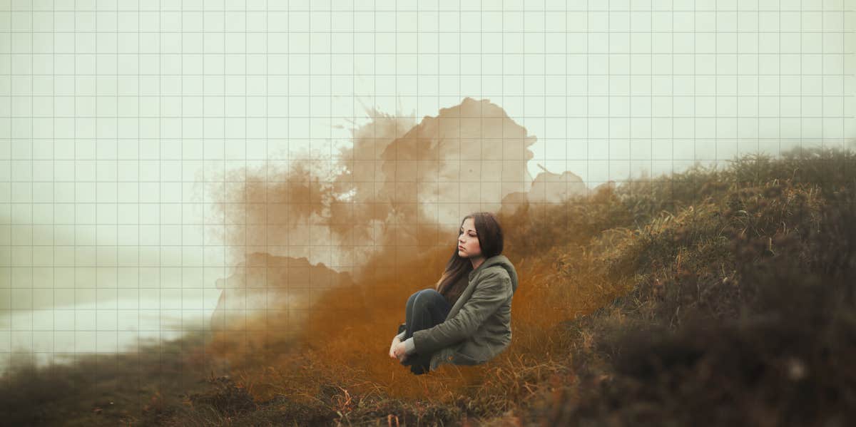 The Moment You Know You Are Not That Special And What You Most Need woman sitting alone on a foggy hill