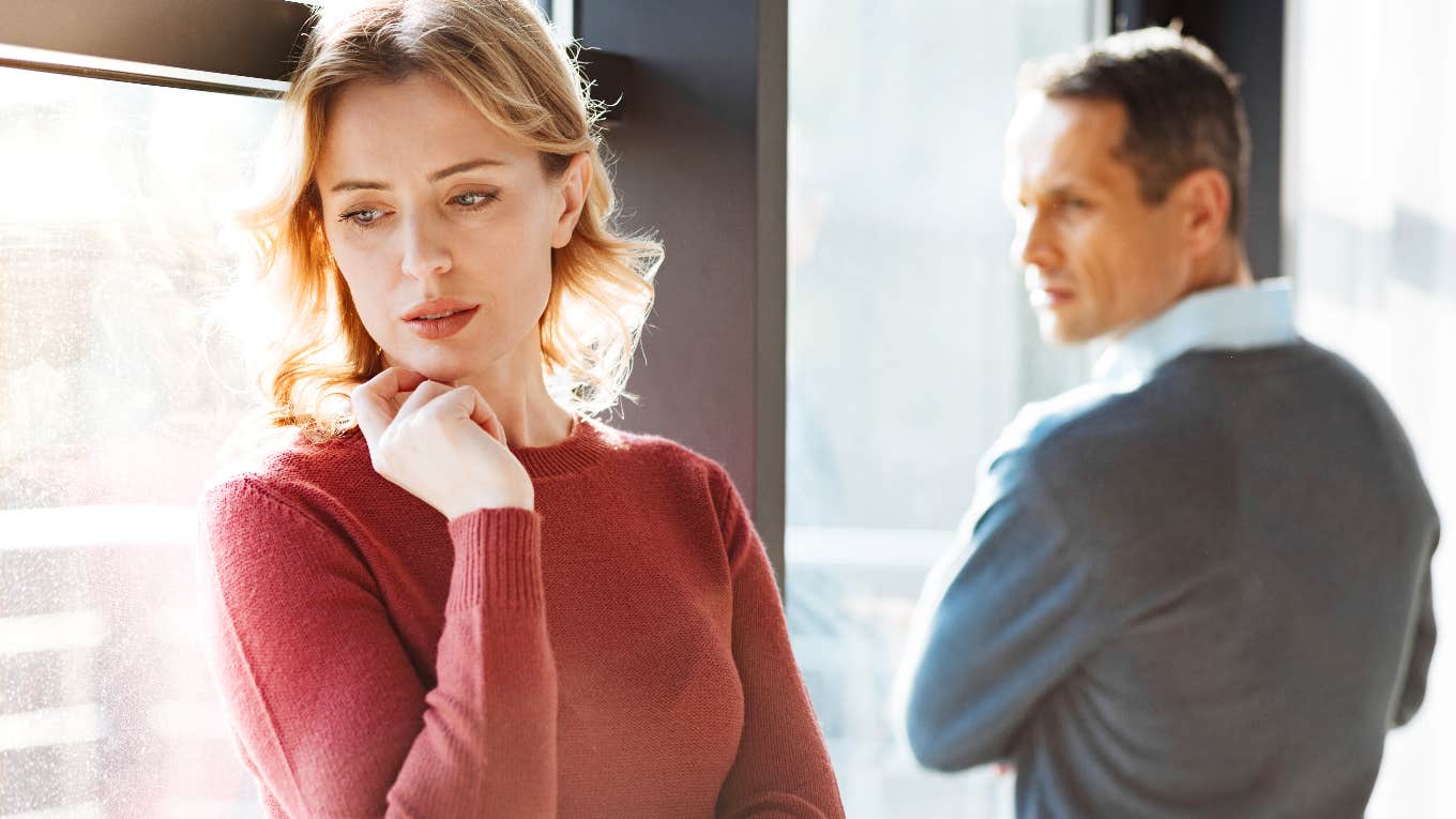 4 Signs You're Someone's Emotional Support Human And They Don't See You As A Valid Relationship Partner unhappy couple