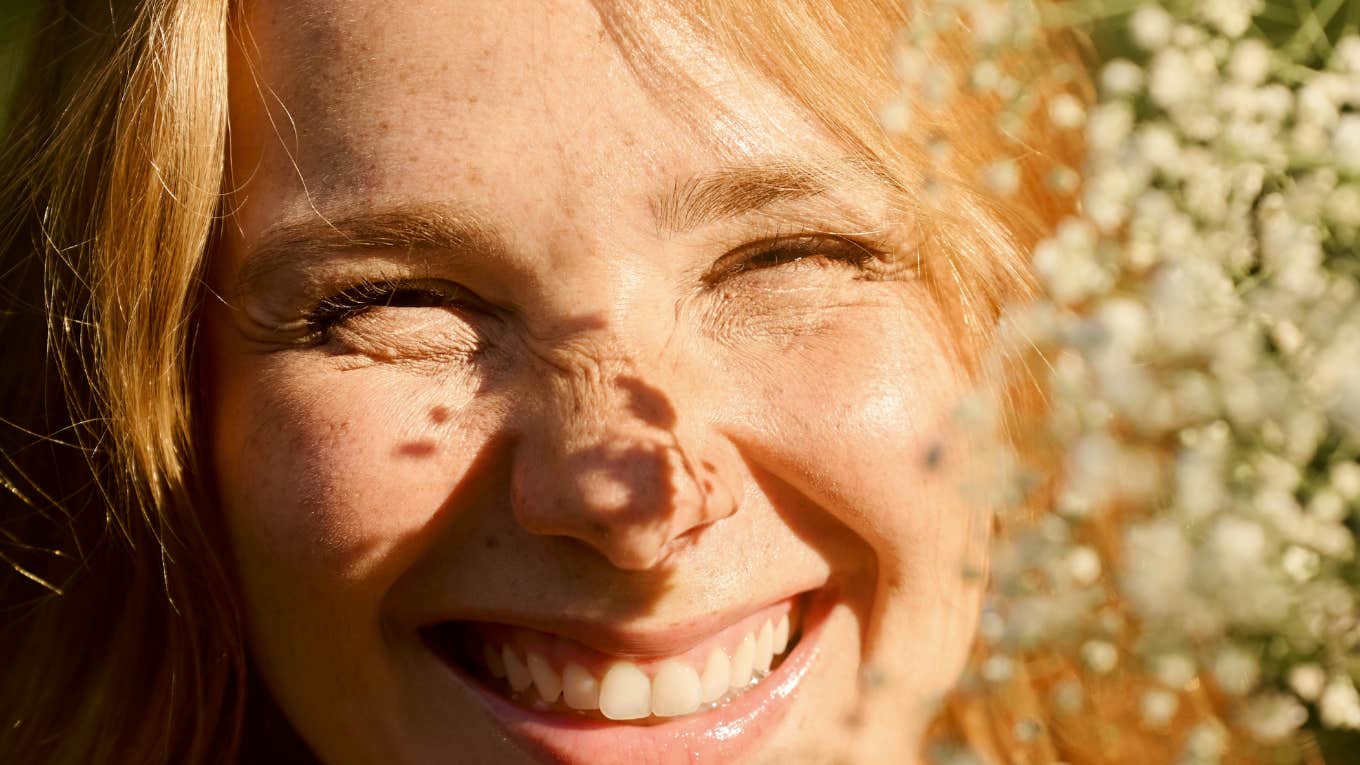 Psychology Says If You Can Master These Ideas, You'll Remain Happy Into Your Eighties Happy woman.