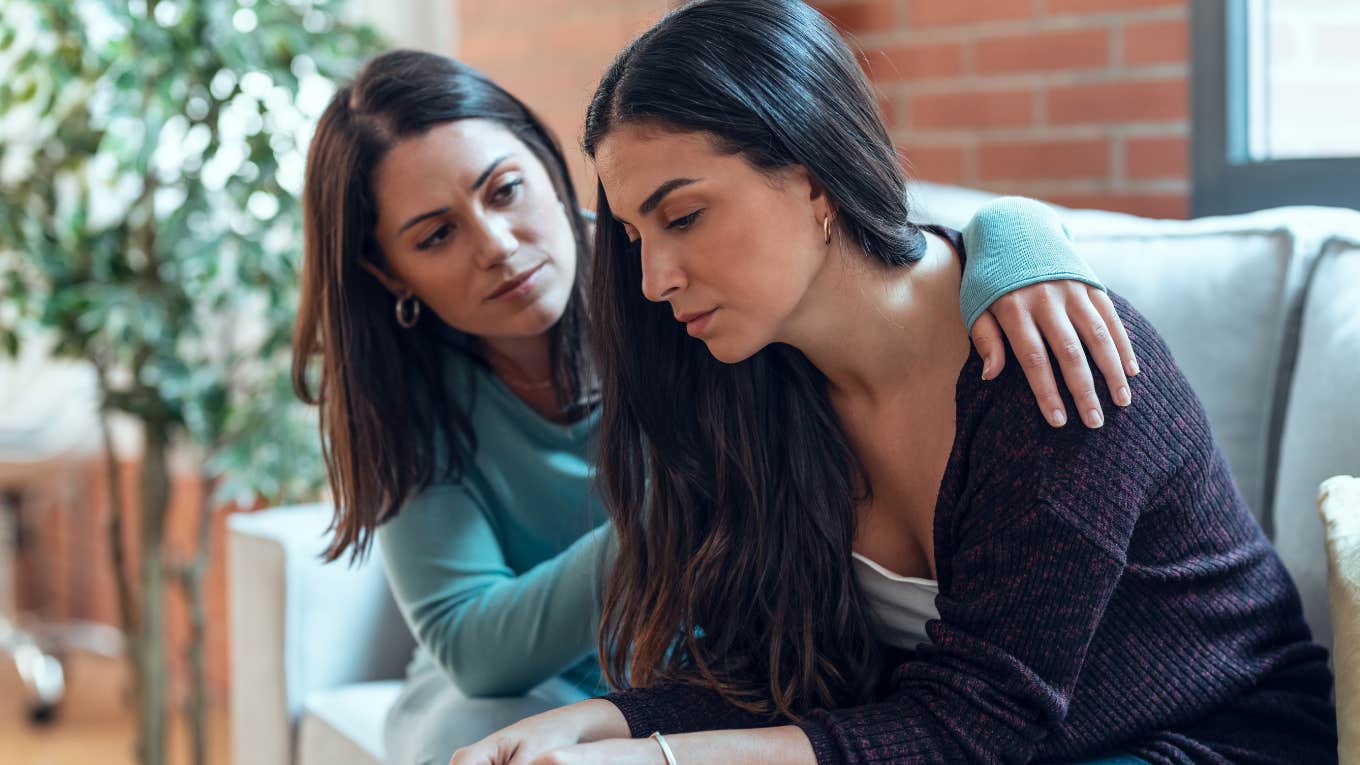 Subtle Signs Someone You Love Is Mentally Breaking Down woman comforting friend in distress