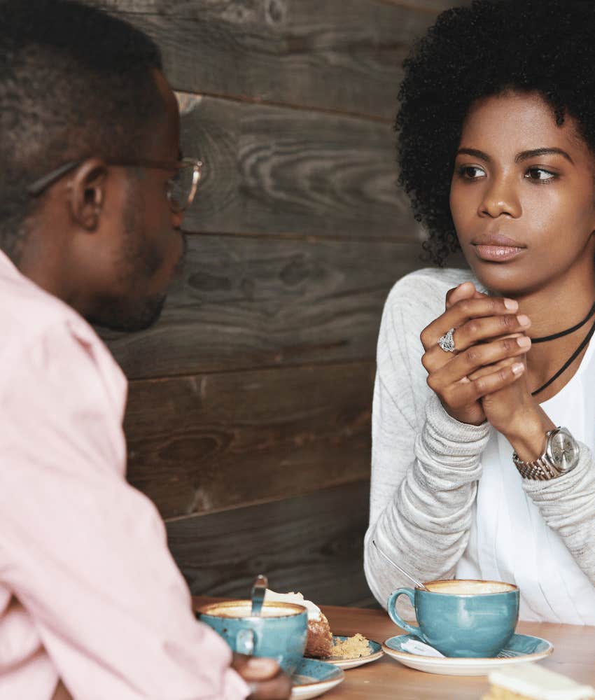 Woman doubts man's casual lies