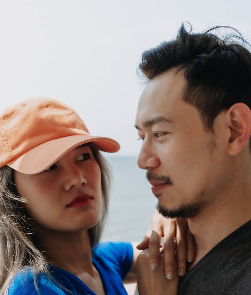 Couple deeply in love ready to take space