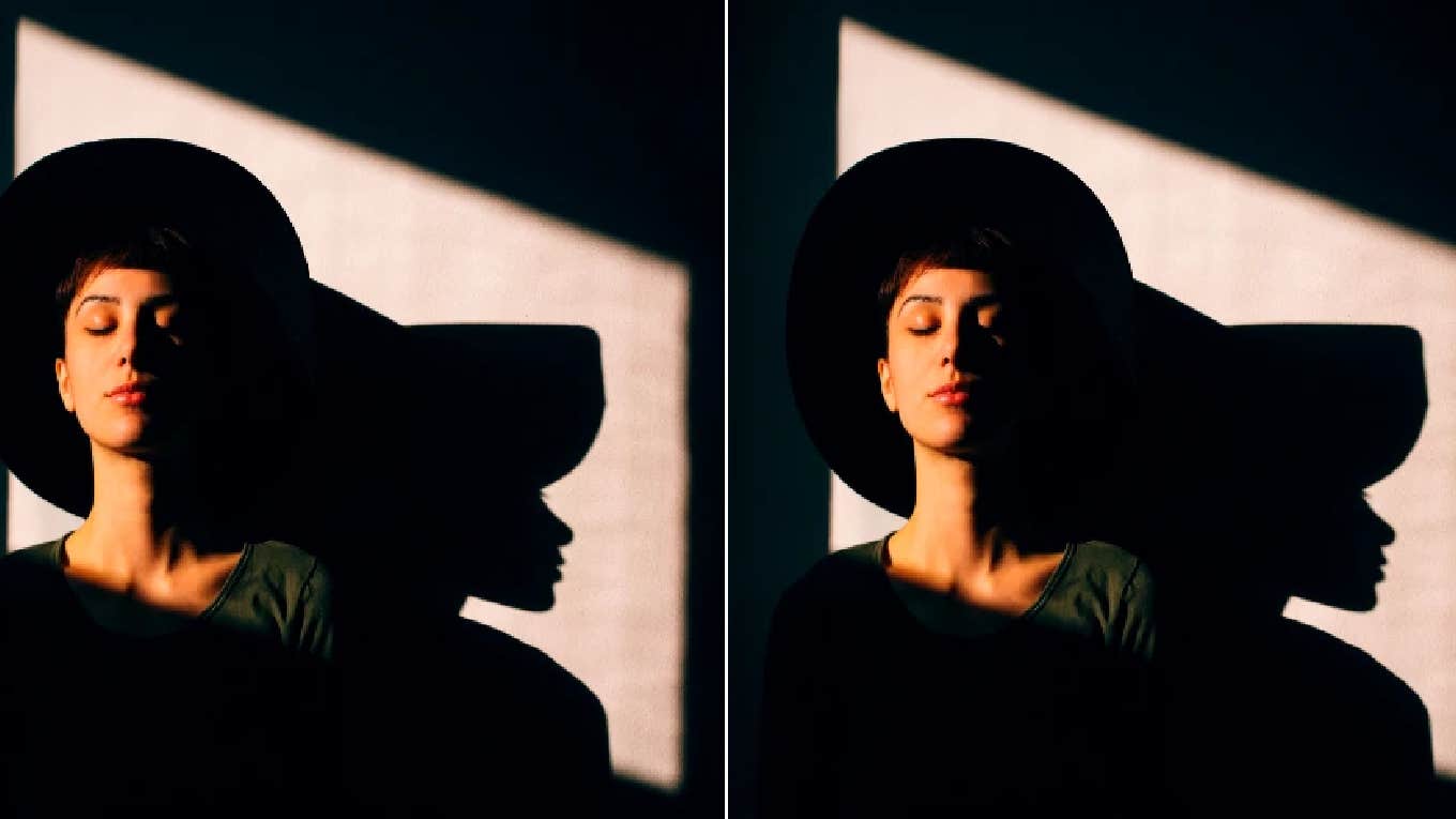 People With These 3 Scary Traits May Have One Of The Dark Triad Personality Types woman and shadow behind her